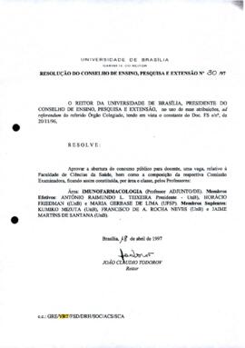 Resolução do Conselho de Ensino, Pesquisa e Extensão nº 0030/1997