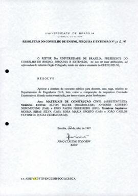 Resolução do Conselho de Ensino, Pesquisa e Extensão nº 0112/1997