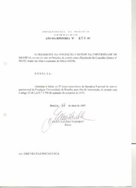 Ato da Reitoria nº 0857/1997