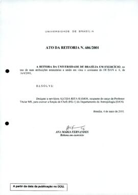 Ato da Reitoria nº 0606/2001