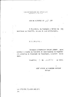 Ato da Reitoria nº 0151/1977