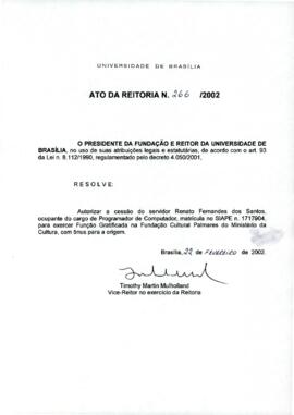 Ato da Reitoria nº 0266/2002