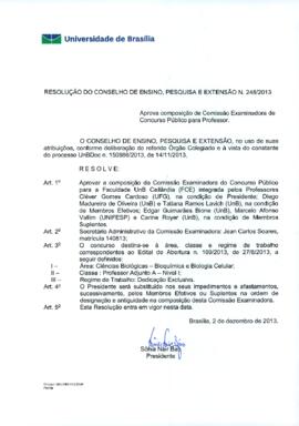 Resolução do Conselho de Ensino, Pesquisa e Extensão nº 0248/2013