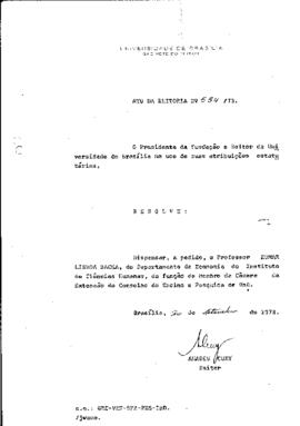 Ato da Reitoria nº 0554/1973