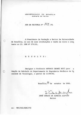 Ato da Reitoria nº 0135/1981