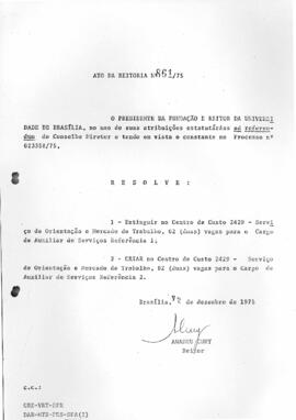 Ato da Reitoria nº 0861/1975