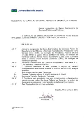 Resolução do Conselho de Ensino, Pesquisa e Extensão nº 0130/2015