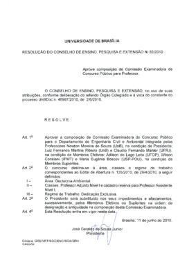 Resolução do Conselho de Ensino, Pesquisa e Extensão nº 0082/2010