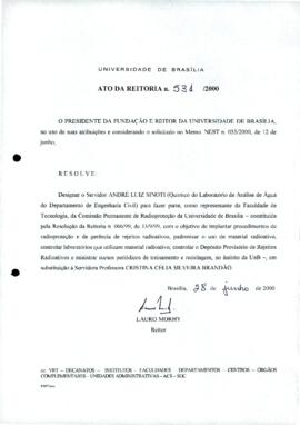 Ato da Reitoria nº 0531/2000