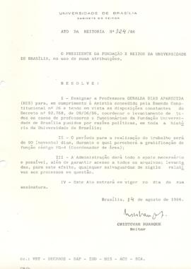 Ato da Reitoria nº 0324/1986