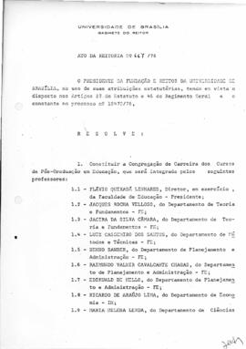 Ato da Reitoria nº 0667/1976