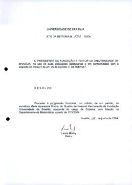 Ato da Reitoria nº 0752/2004