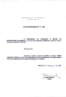 Ato da Reitoria nº 1171/1998