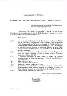 Resolução do Conselho de Ensino, Pesquisa e Extensão nº 0226/2013