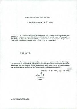 Ato da Reitoria nº 0417/2002