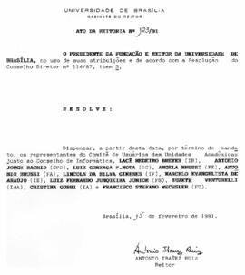 Ato da Reitoria nº 0123/1991