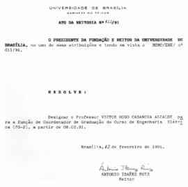 Ato da Reitoria nº 0122/1991