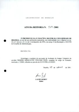 Ato da Reitoria nº 0519/2001