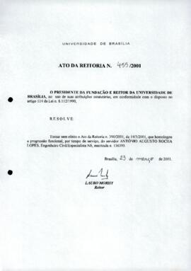 Ato da Reitoria nº 0455/2001