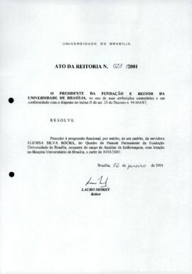 Ato da Reitoria nº 0023/2001