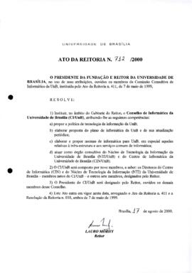 Ato da Reitoria nº 0712/2000