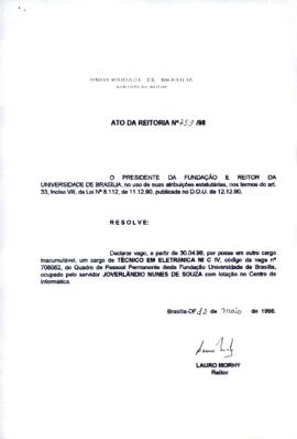 Ato da Reitoria nº 0753/1998