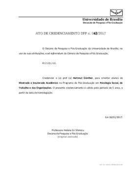 Ato de Credenciamento DPP N° 0043/2017