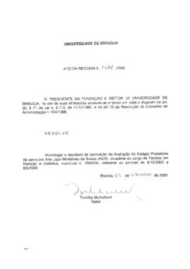 Ato da Reitoria nº 1524/2006