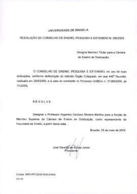 Resolução do Conselho de Ensino, Pesquisa e Extensão nº 0356A/2009