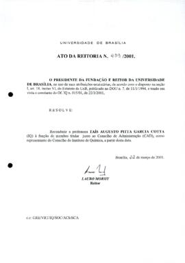 Ato da Reitoria nº 0439/2001
