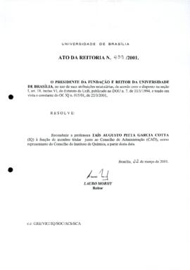 Ato da Reitoria nº 0439/2001