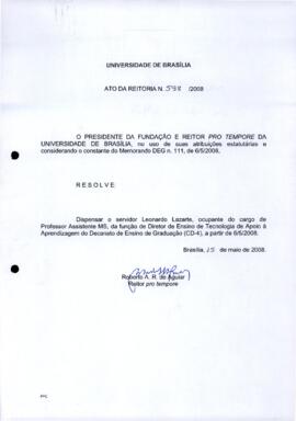 Ato da Reitoria nº 0598/2008