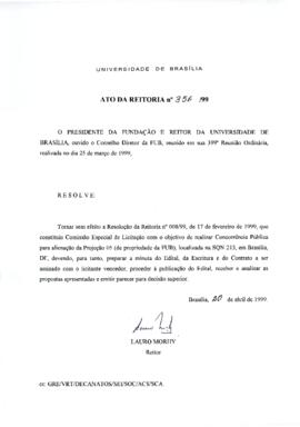 Ato da Reitoria nº 0356/1999