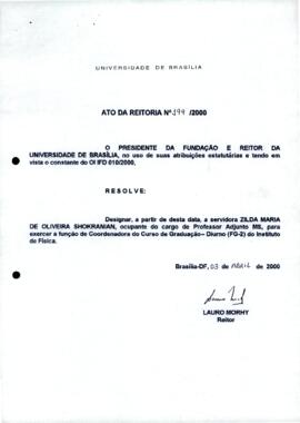 Ato da Reitoria nº 0199/2000