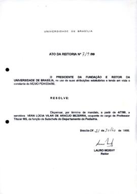 Ato da Reitoria nº 0719/1999