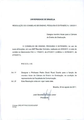 Resolução do Conselho de Ensino, Pesquisa e Extensão nº 0126/2011