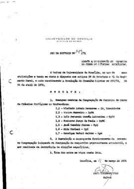 Ato da Reitoria nº 0149/1971