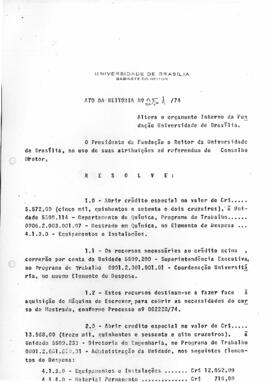 Ato da Reitoria nº 0251/1974