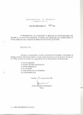 Ato da Reitoria nº 0764/1996