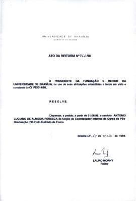 Ato da Reitoria nº 0766/1998