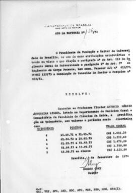 Ato da Reitoria nº 0126/1974