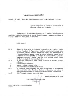 Resolução do Conselho de Ensino, Pesquisa e Extensão nº 0411/2009