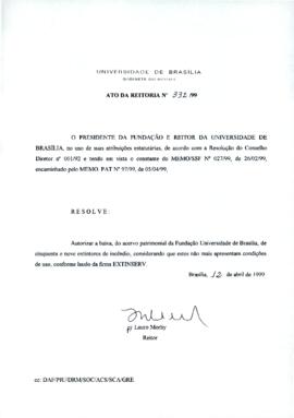 Ato da Reitoria nº 0332/1999