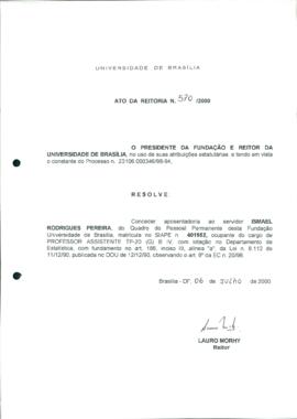 Ato da Reitoria nº 0570/2000