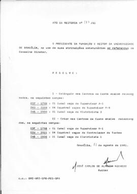 Ato da Reitoria nº 0115/1981