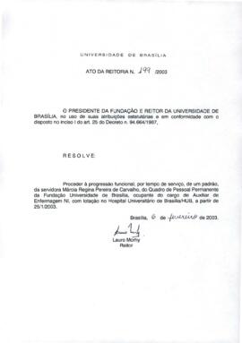 Ato da Reitoria nº 0199/2003