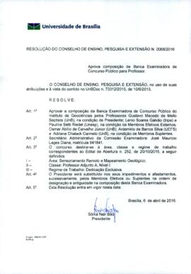 Resolução do Conselho de Ensino, Pesquisa e Extensão nº 0068/2016