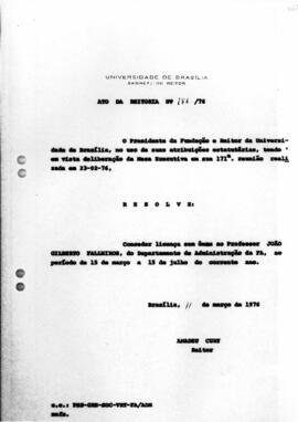 Ato da Reitoria nº 0186/1976