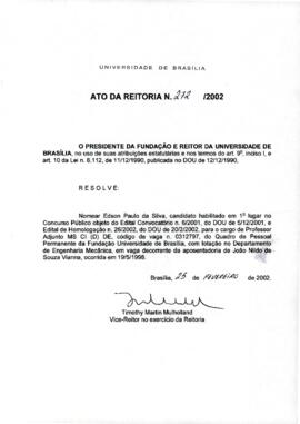 Ato da Reitoria nº 0272/2002