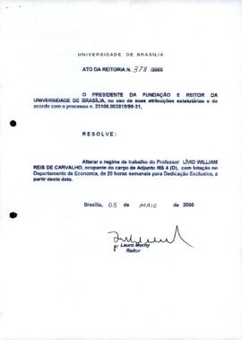 Ato da Reitoria nº 0378/2000